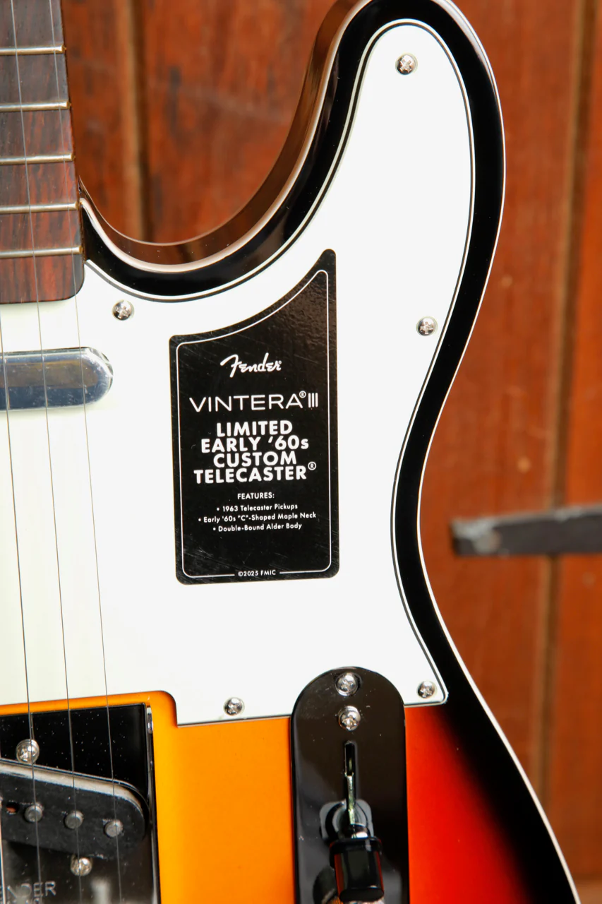 Fender Limited Edition Vintera III Early '60s Custom Telecaster 3-Colour Sunburst - Image 6