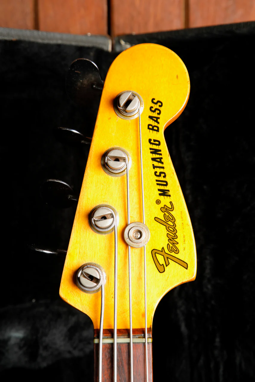 Fender Mustang Bass Guitar Torino Red Vintage 1966 Pre-Owned - Image 3