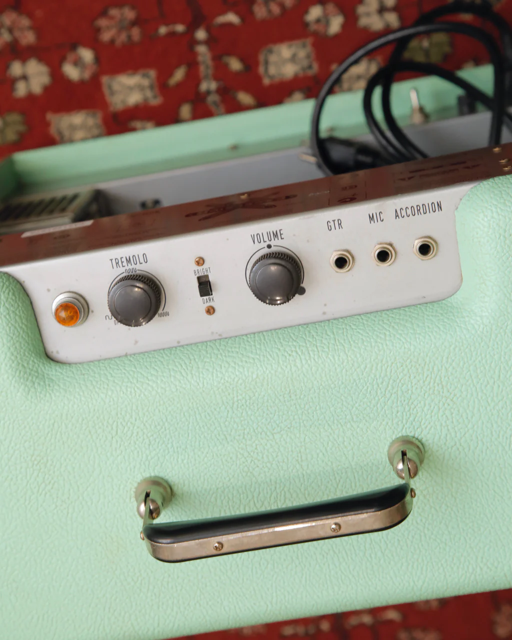 Fender Pawn Shop Special Excelsior 13W 1x15" Sea Foam Green Valve Guitar Combo Pre-Owned - Image 6