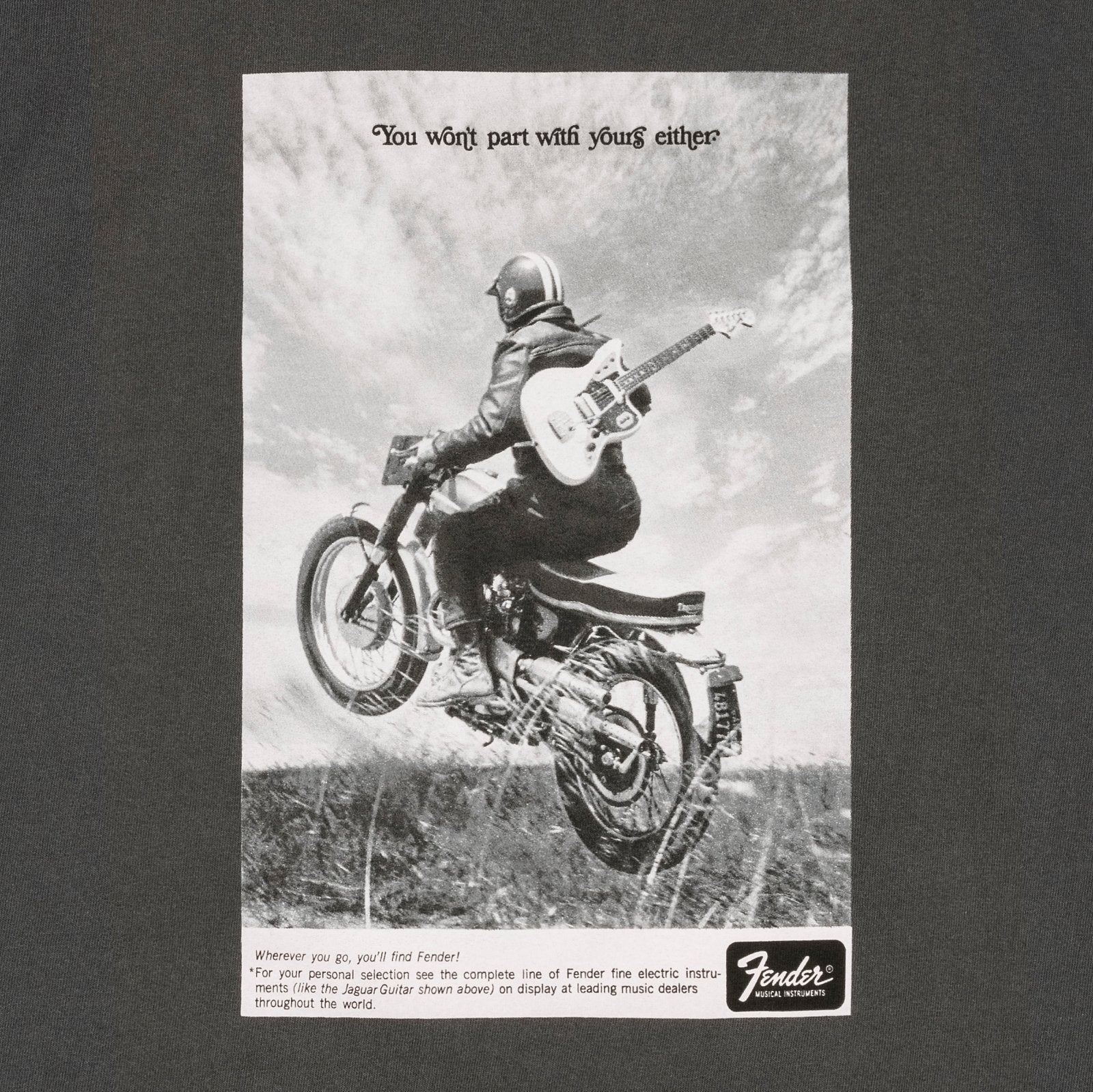 Fender Vintage Ad Tee, Motorcycle Rider - Image 2