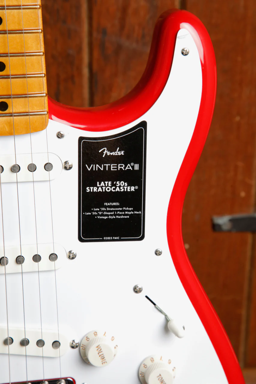 Fender Vintera III Late '50s Stratocaster Dakota Red Electric Guitar - Image 6