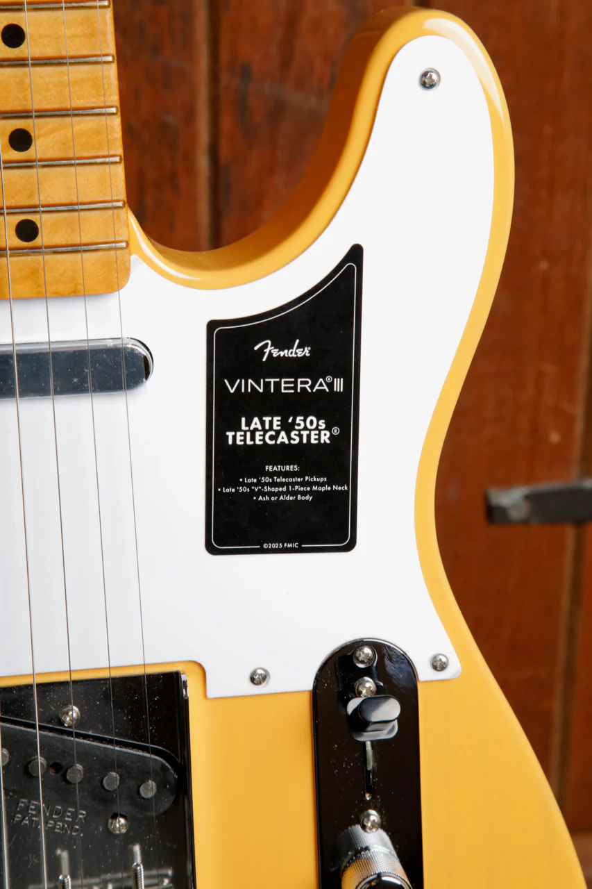 Fender Vintera III Late '50s Telecaster Butterscotch Blonde Electric Guitar - Image 6