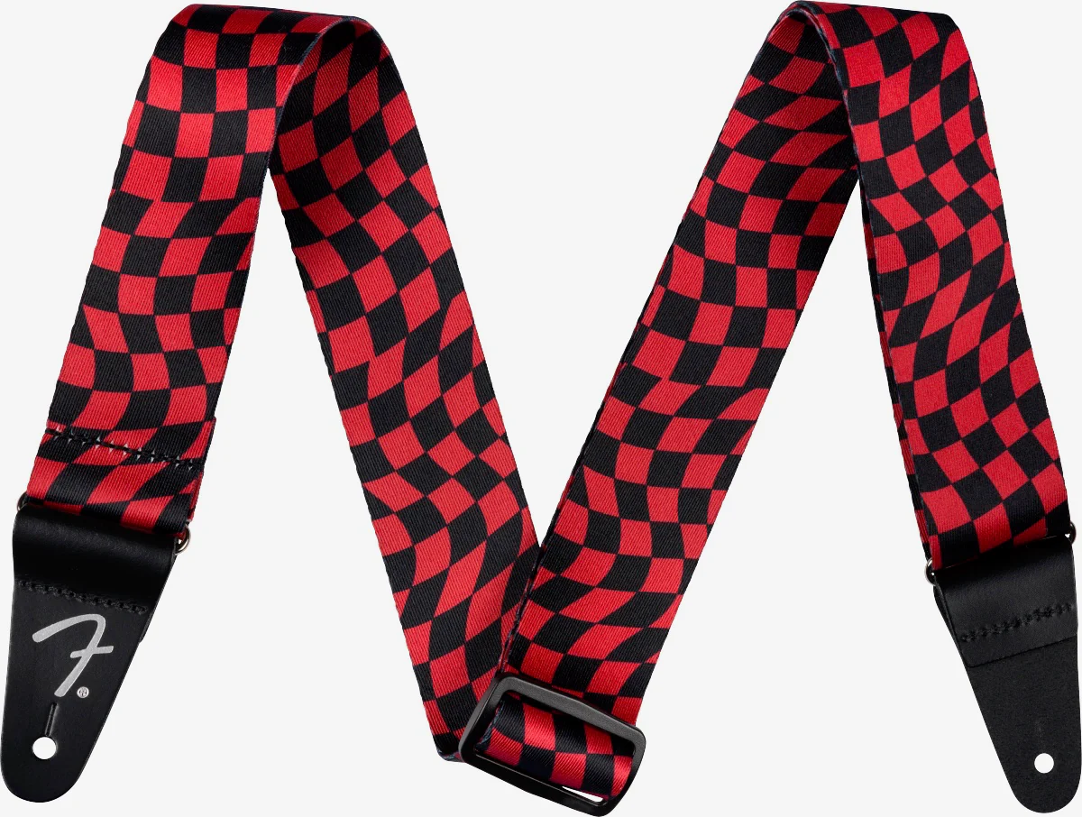 Fender Wavy Checkerboard Polyester Guitar Straps - Image 2