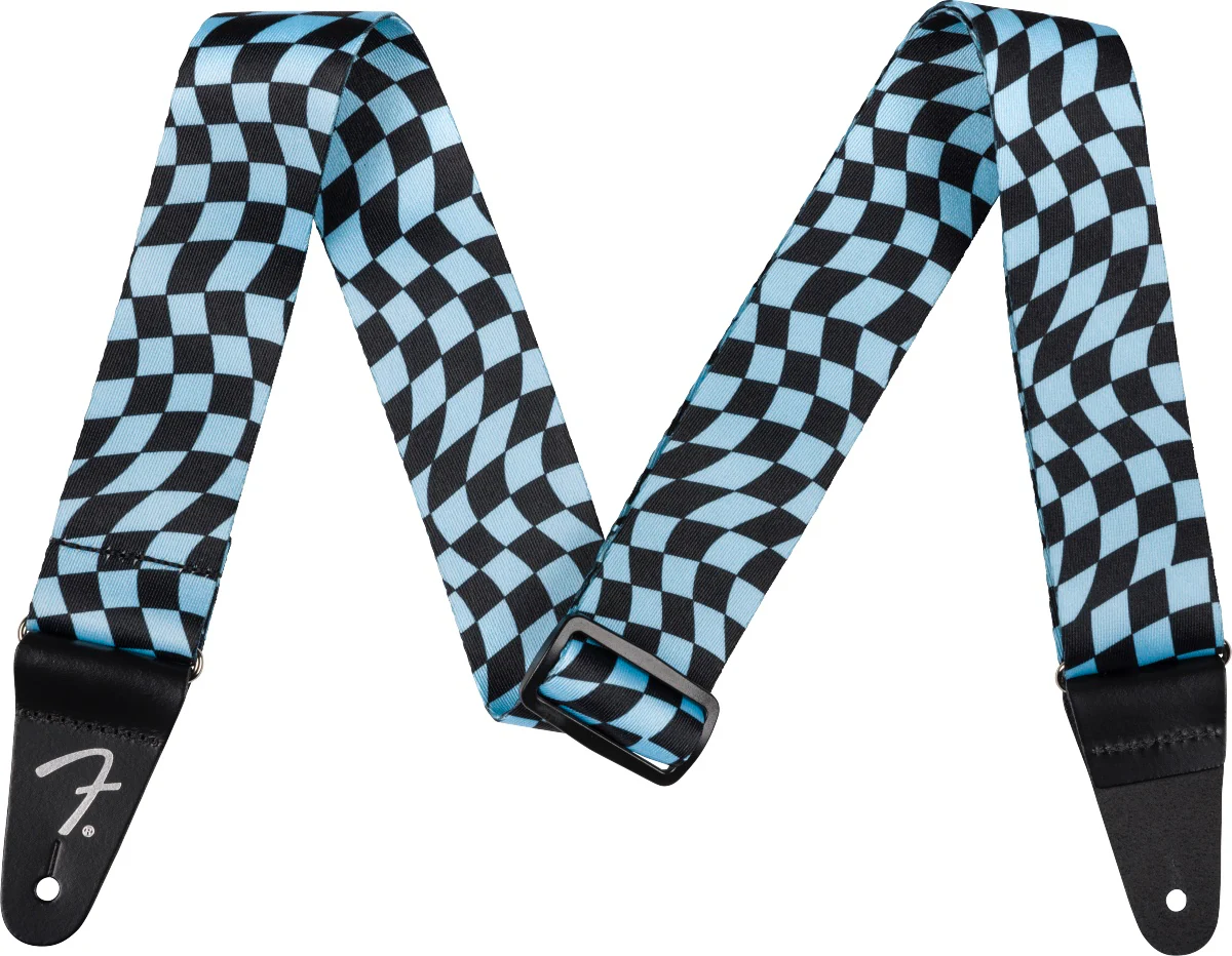 Fender Wavy Checkerboard Polyester Guitar Straps - Image 3