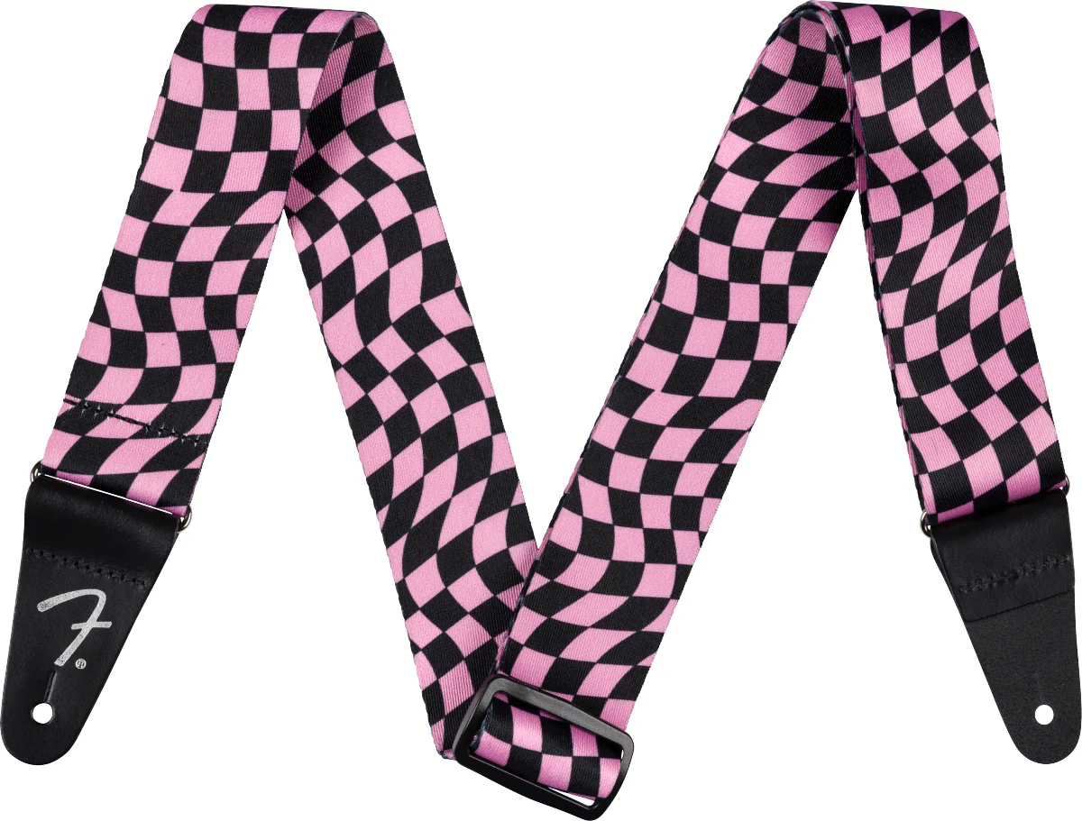 Fender Wavy Checkerboard Polyester Guitar Straps - Image 4