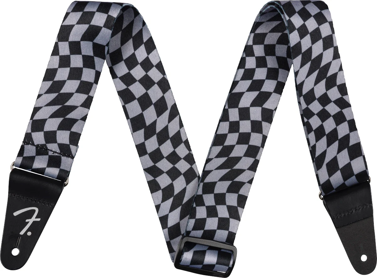 Fender Wavy Checkerboard Polyester Guitar Straps - Image 5