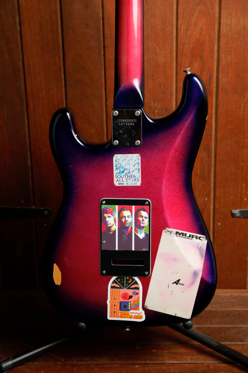 Fernandes FST-65 Purple Sparkle Burst Electric Guitar 1980s MIJ Pre-Owned - Image 11