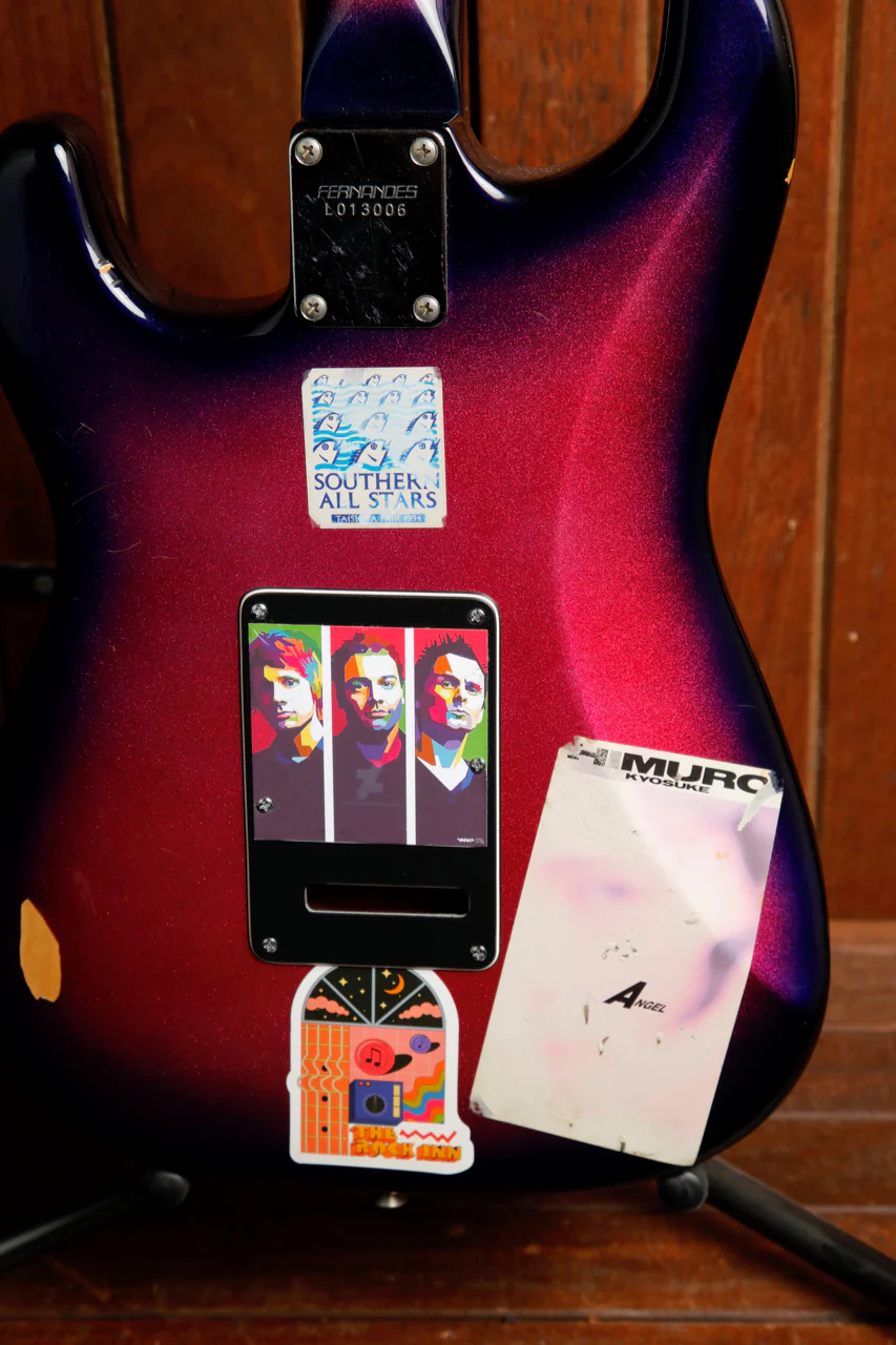 Fernandes FST-65 Purple Sparkle Burst Electric Guitar 1980s MIJ Pre-Owned - Image 15