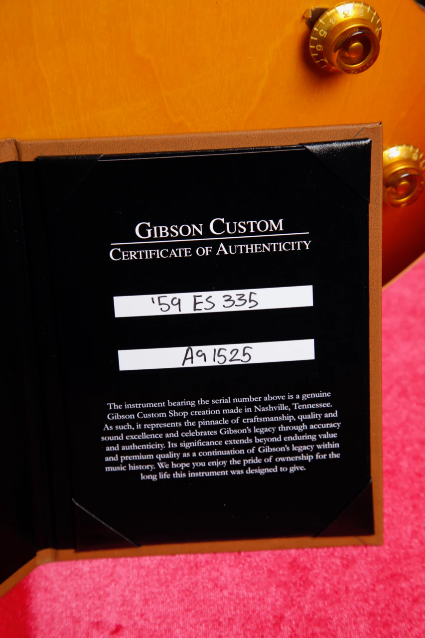 Gibson Custom 1959 ES-335 Vintage Burst VOS Semi-Hollow Electric Guitar 2021 Pre-Owned - Image 20