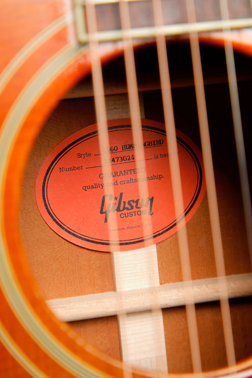 Gibson Custom '60 Hummingbird Reissue Fixed Bridge Acoustic Guitar - Image 6