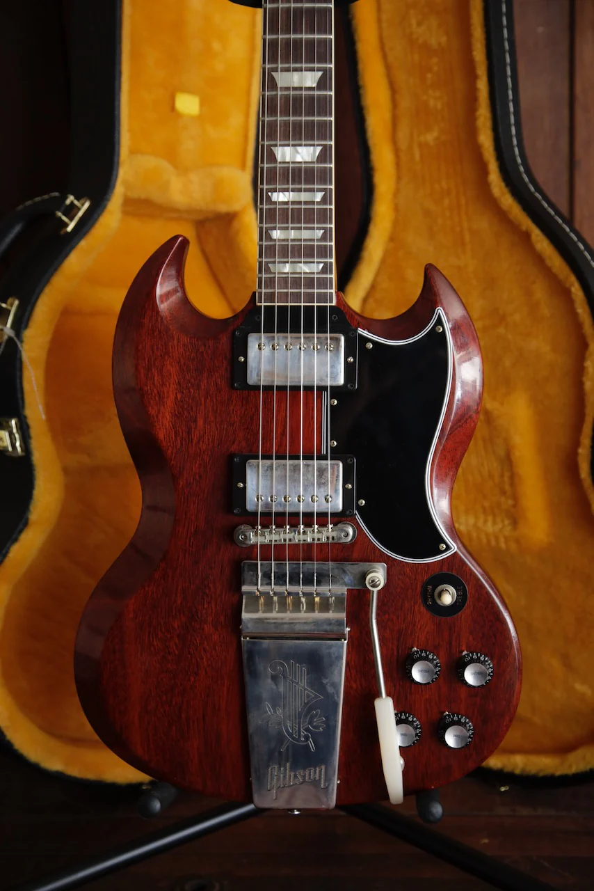Gibson Custom Murphy Lab 1964 SG Standard With Maestro Vibrola Cherry Red Ultra Light Aged