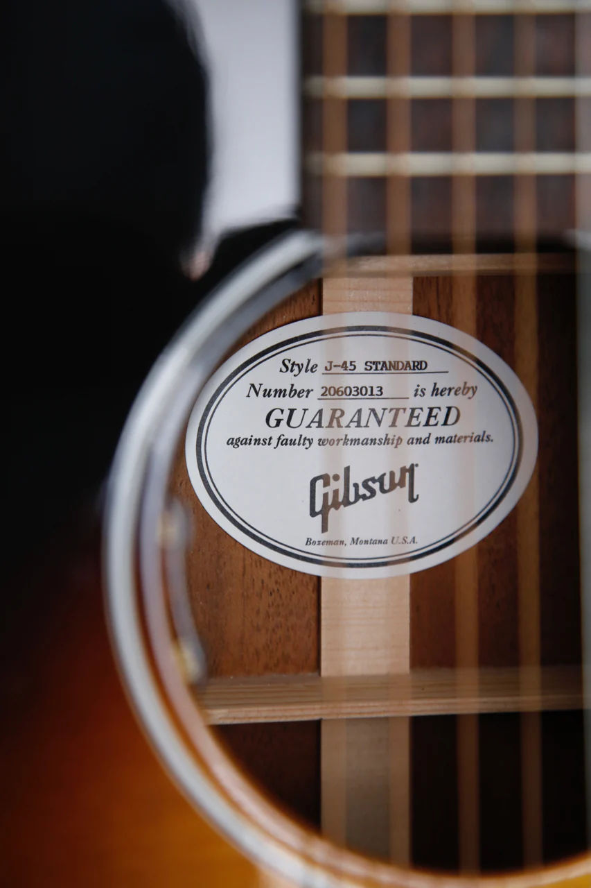 Gibson J-45 Standard Vintage Sunburst Acoustic-Electric Guitar - Image 6