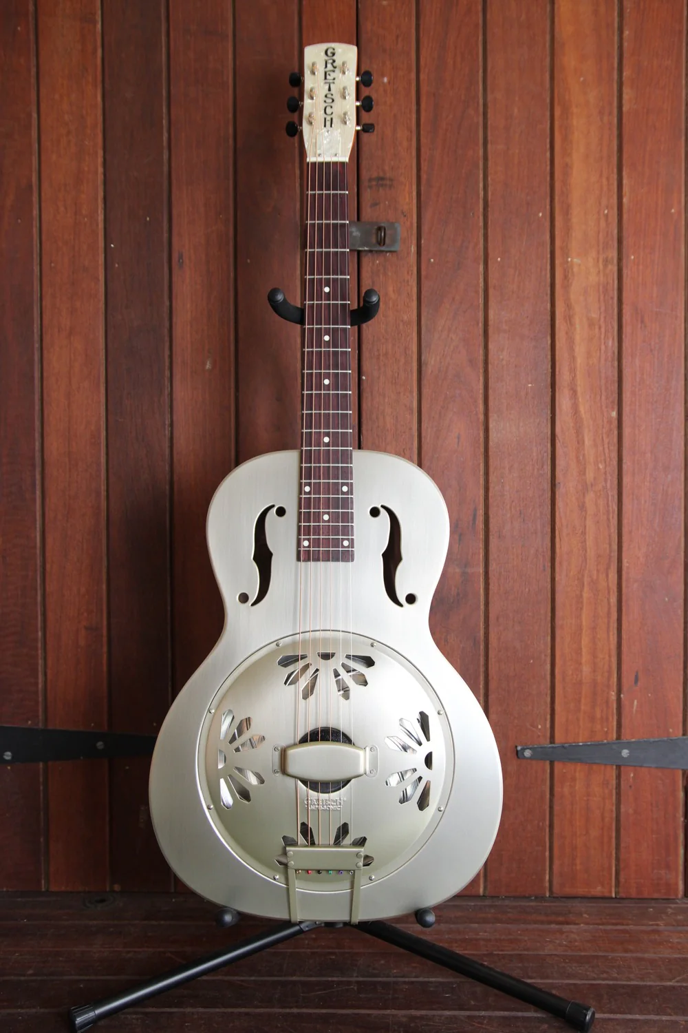 Gretsch G9201 Honeydipper Metal Round Neck Resonator Nickel Plated Brass Body - Image 2