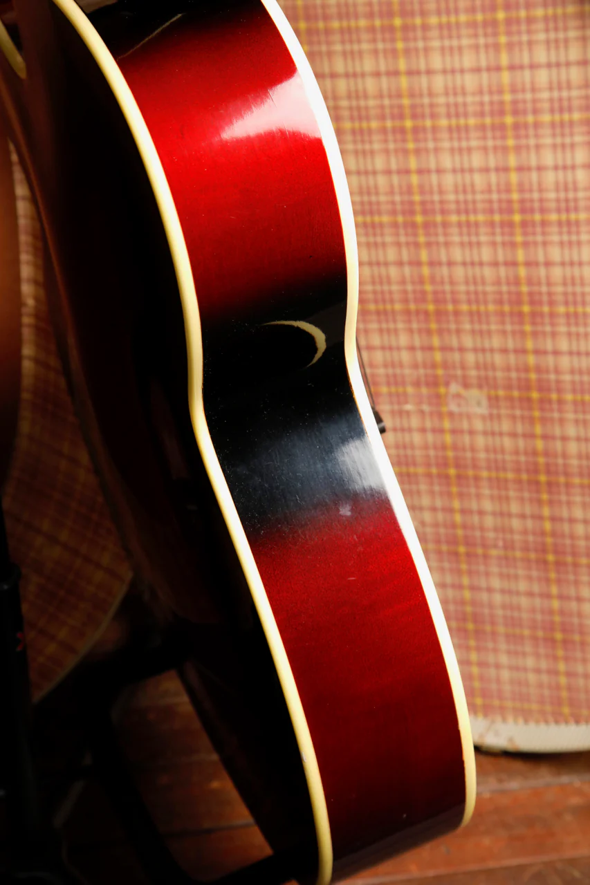 Isana Vintage 1950s Red Burst Archtop Acoustic-Electric Guitar Made in Germany Pre-Owned - Image 12