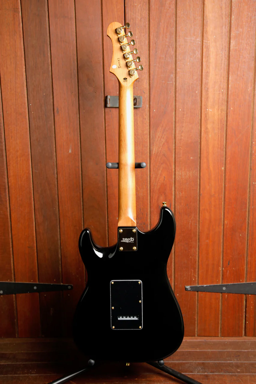 JET Guitars JS-380 BK G Black SSS Electric Guitar - Image 10