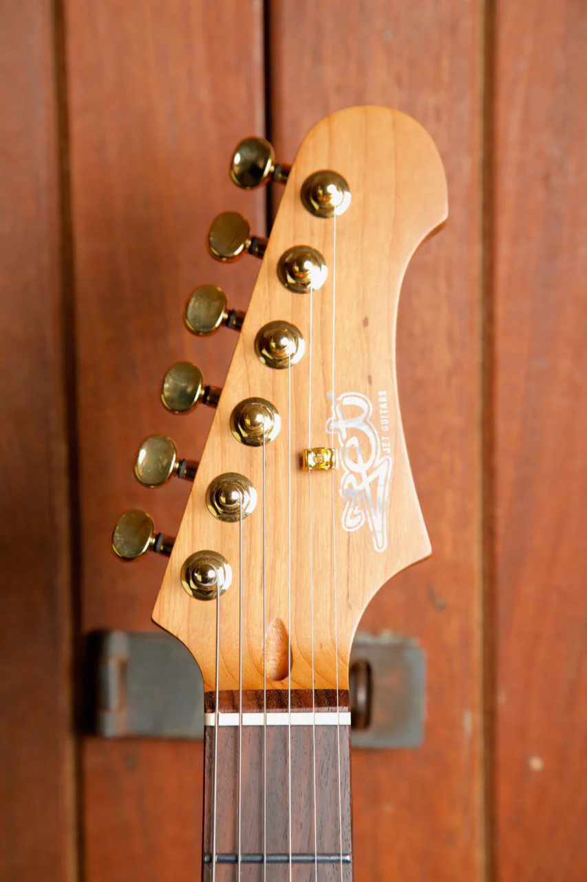 JET Guitars JS-380 BK G Black SSS Electric Guitar - Image 3