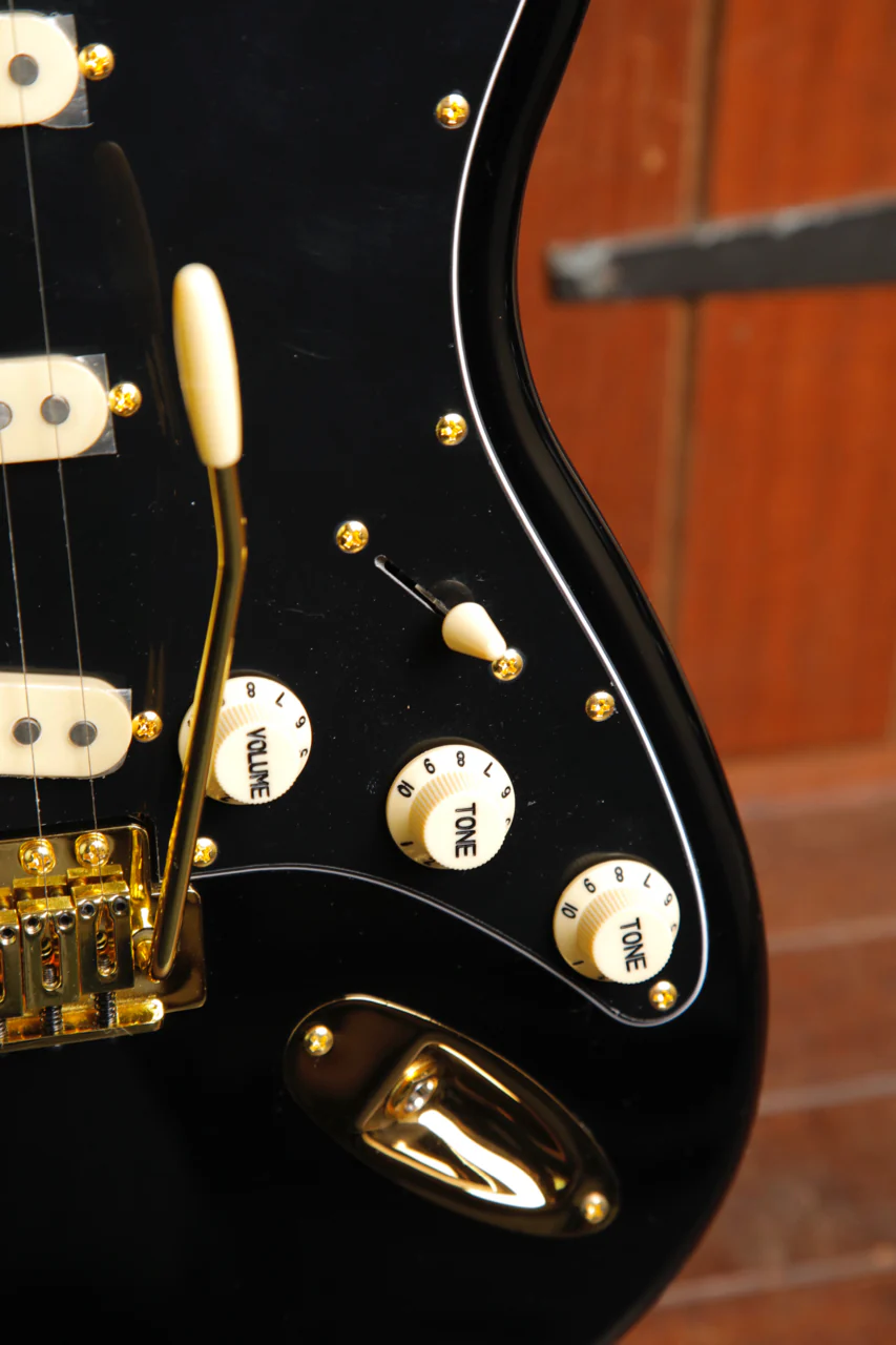 JET Guitars JS-380 BK G Black SSS Electric Guitar - Image 6