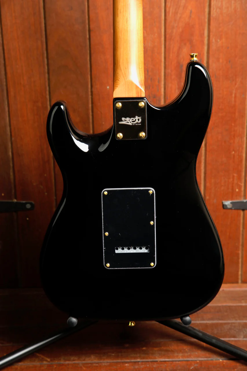 JET Guitars JS-380 BK G Black SSS Electric Guitar - Image 9