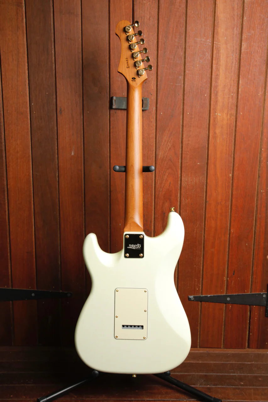 JET Guitars JS-380 OW G SSS Olympic White Electric Guitar - Image 10