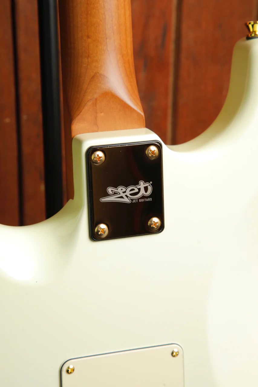 JET Guitars JS-380 OW G SSS Olympic White Electric Guitar - Image 13