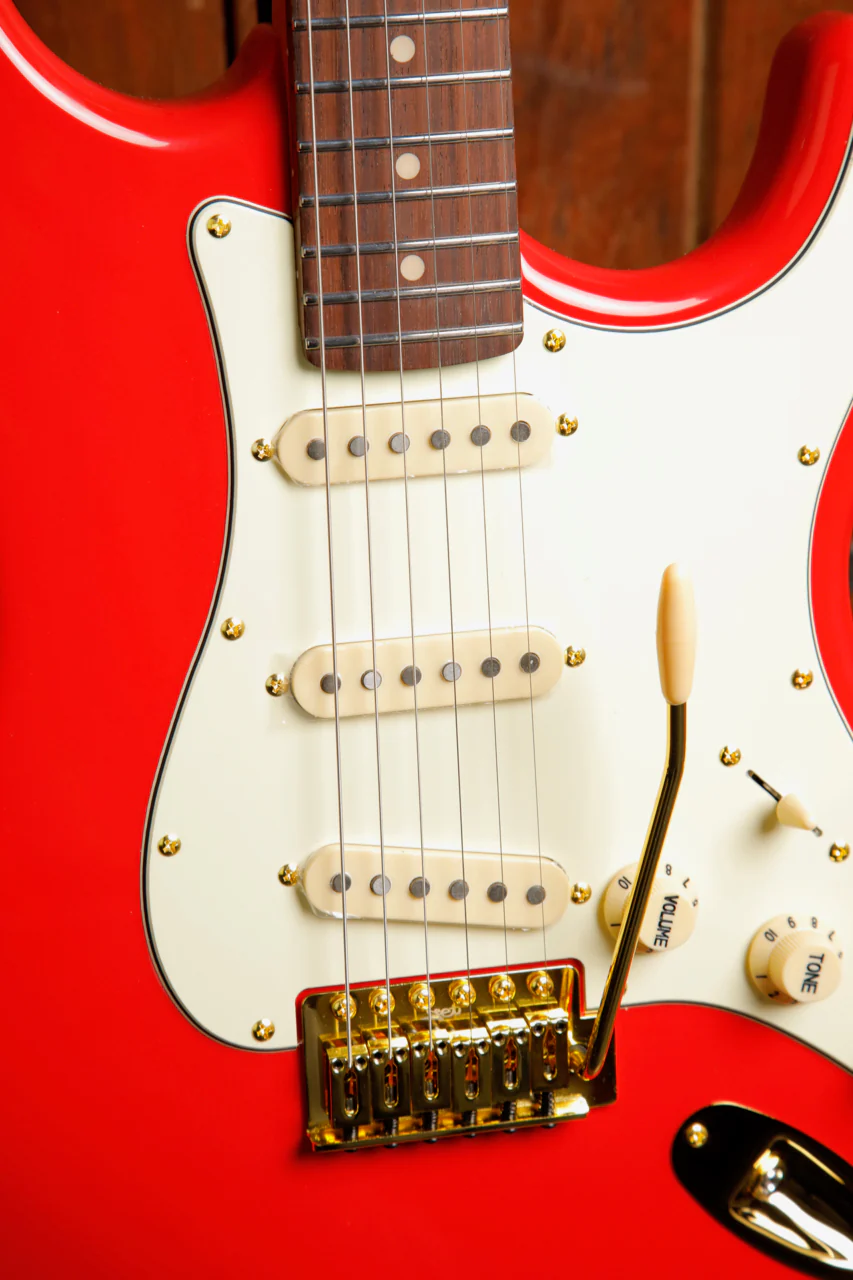 JET Guitars JS-380 RD G Red SSS Electric Guitar - Image 5
