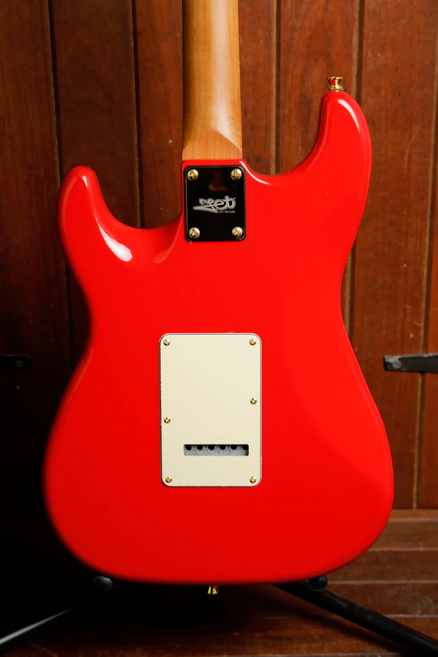 JET Guitars JS-380 RD G Red SSS Electric Guitar - Image 9