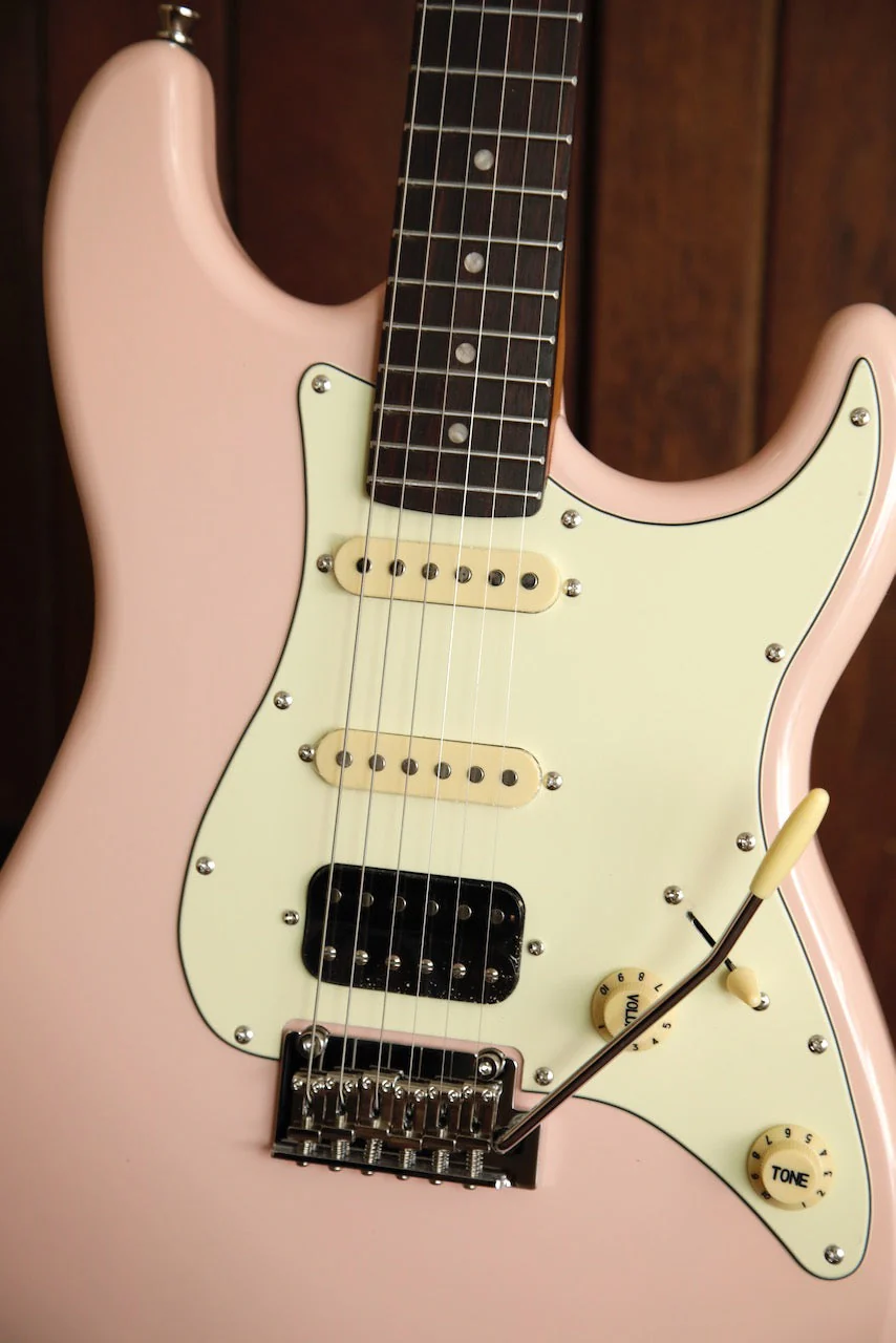 Jet Guitars JS-400-PK-R Pink HSS Electric Guitar - Image 3
