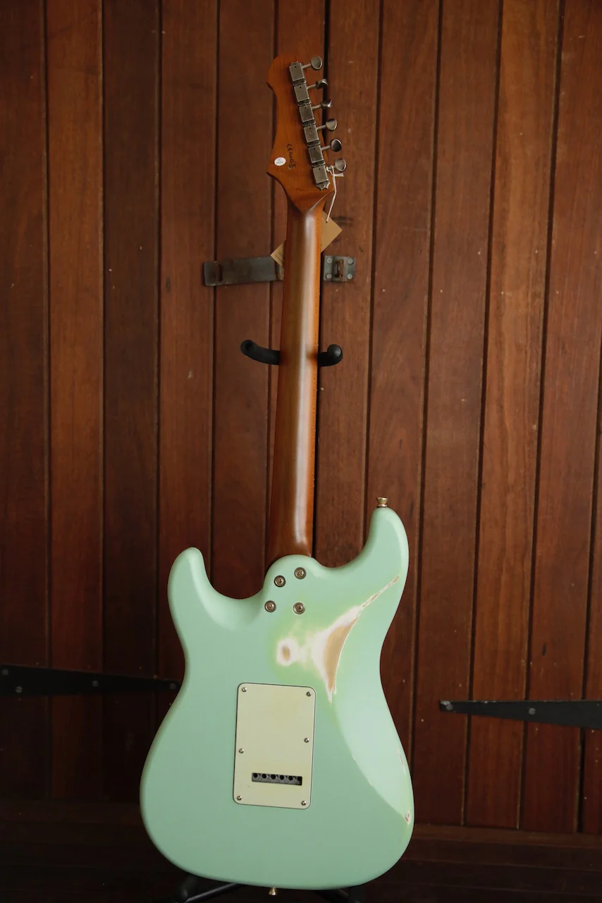 JET Guitars JS-400-Relic Seafoam Green Relic Electric Guitar - Image 5