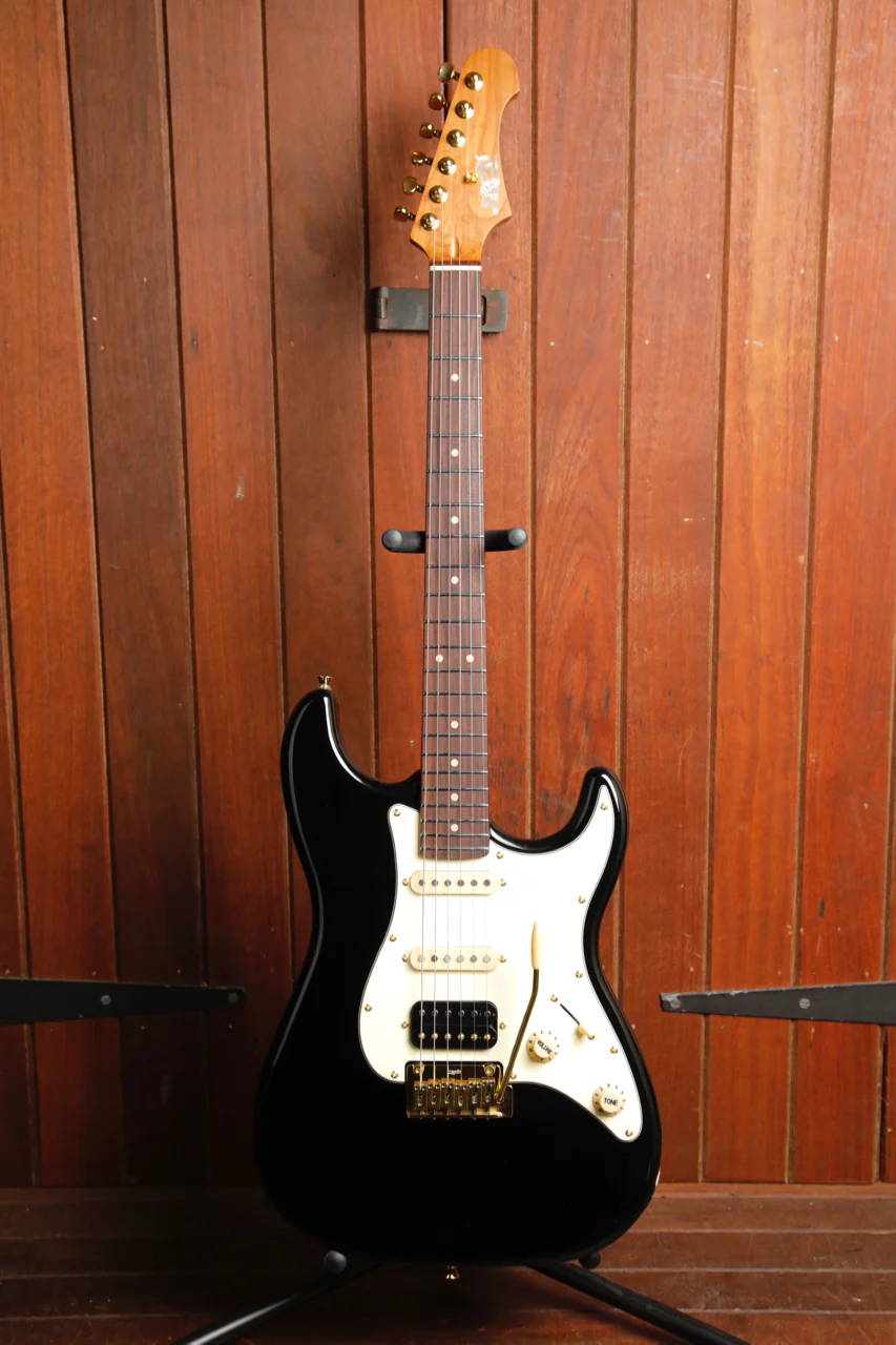 JET Guitars JS-480 BK G Black HSS Electric Guitar - Image 2