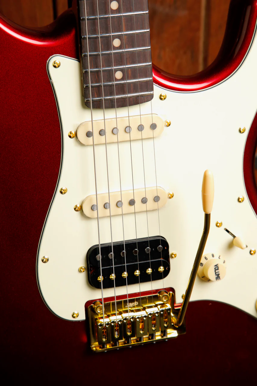JET Guitars JS-480 WR G Wine Red HSS Electric Guitar - Image 5