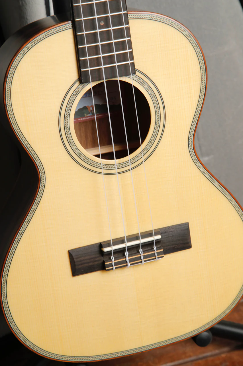 Kala KA-SSEBY-T Solid Spruce/Ebony Tenor Ukulele - Image 5