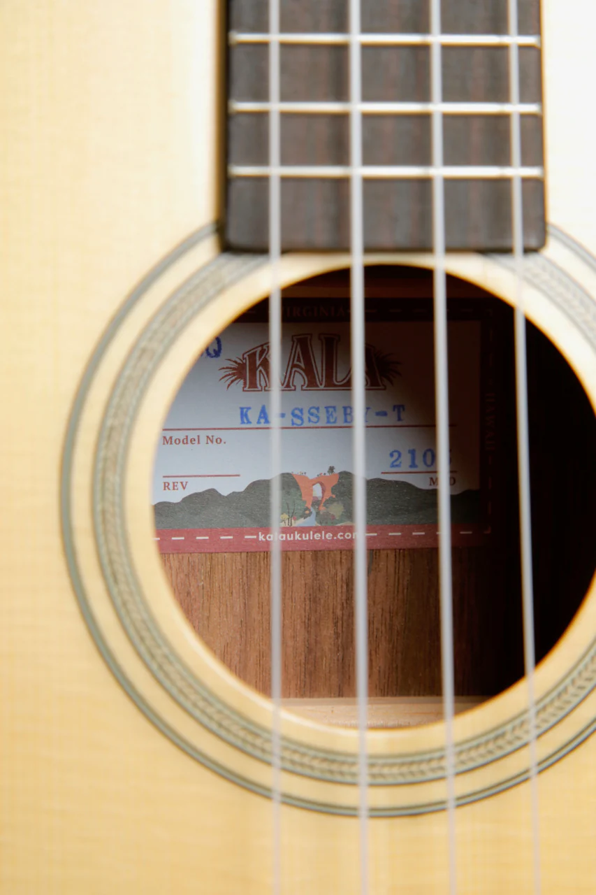 Kala KA-SSEBY-T Solid Spruce/Ebony Tenor Ukulele - Image 6