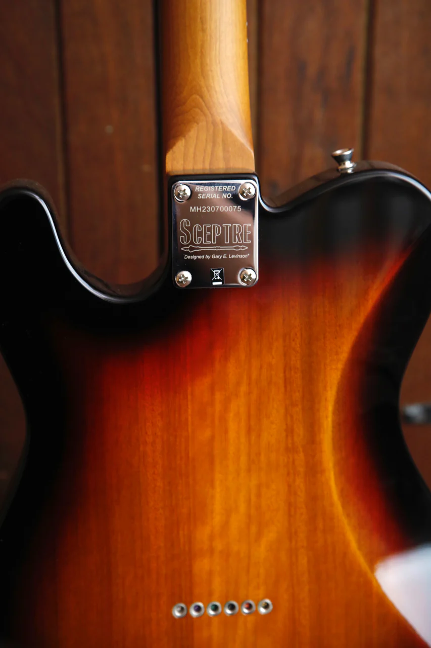 Levinson Sceptre Arlington Std Single Cutaway 3 Tone Sunburst Electric Guitar - Image 11