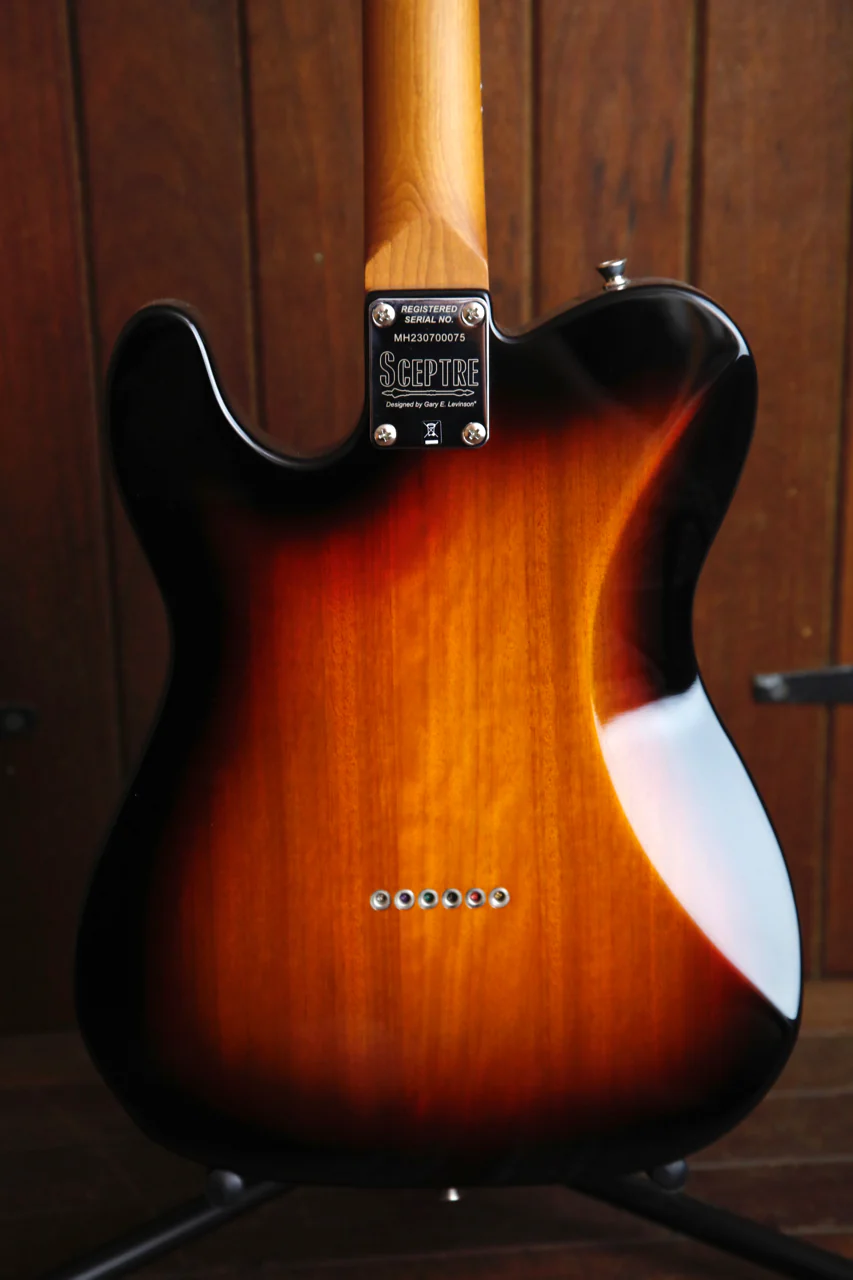 Levinson Sceptre Arlington Std Single Cutaway 3 Tone Sunburst Electric Guitar - Image 7