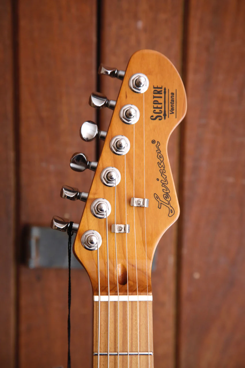 Levinson Sceptre Ventana Std Double Cutaway Black Electric Guitar - Image 3