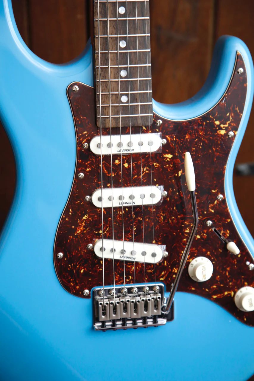 Levinson Sceptre Ventana Std Double Cutaway Sonic Blue Electric Guitar - Image 5