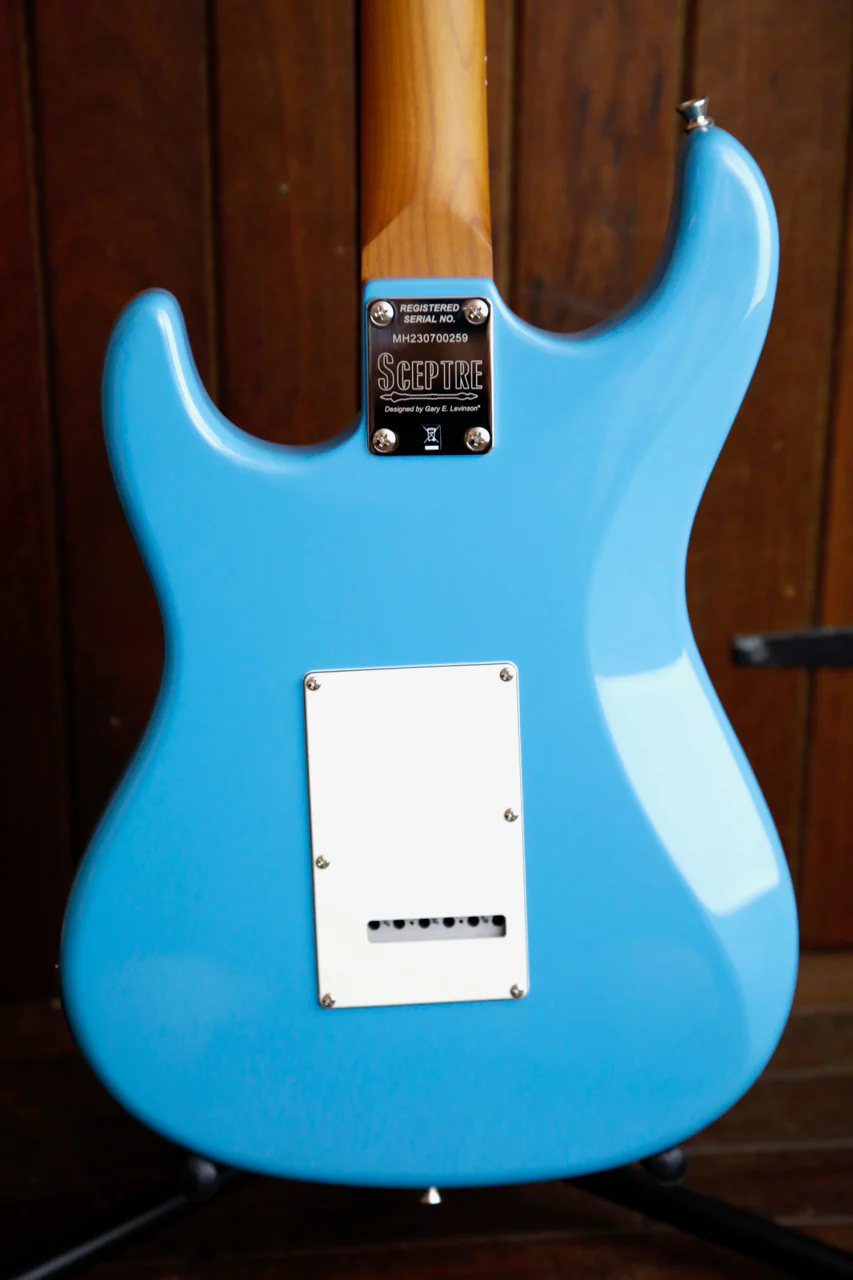 Levinson Sceptre Ventana Std Double Cutaway Sonic Blue Electric Guitar - Image 7