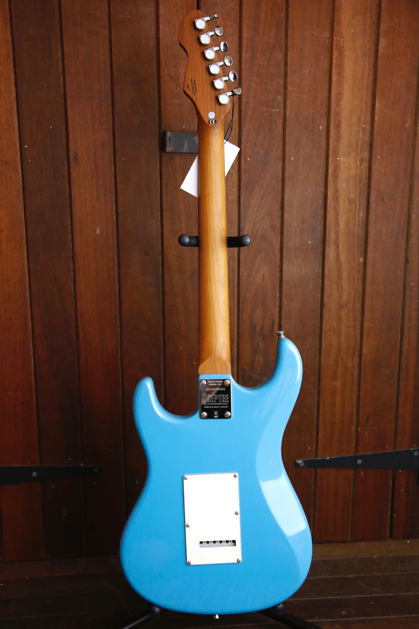 Levinson Sceptre Ventana Std Double Cutaway Sonic Blue Electric Guitar - Image 8