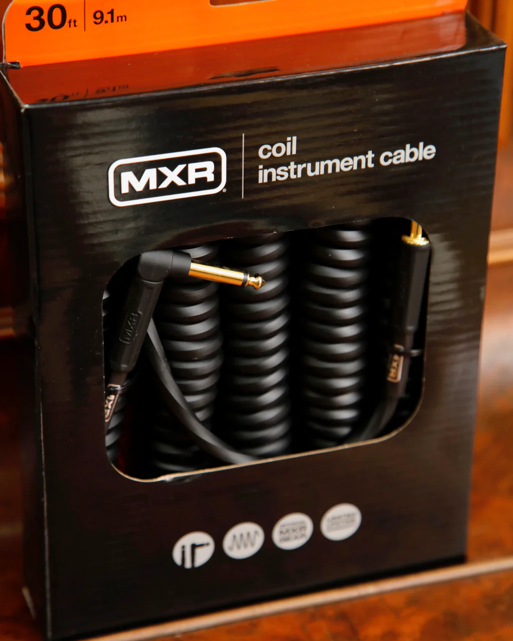 MXR 30 Ft (9.1m) Coil Cable Black, Right/Straight - Image 2