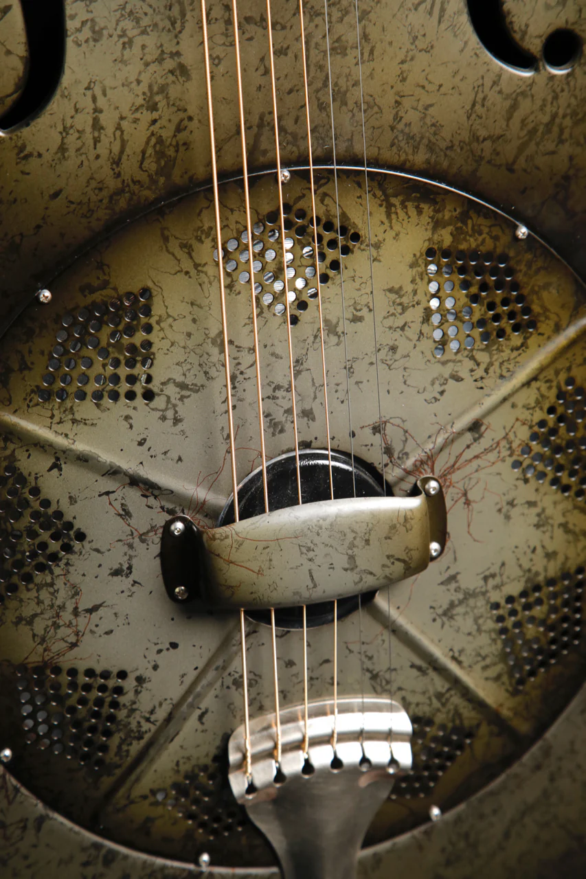National NRP Black Rust Reso-Phonic Resonator Guitar 2010 Pre-Owned - Image 6
