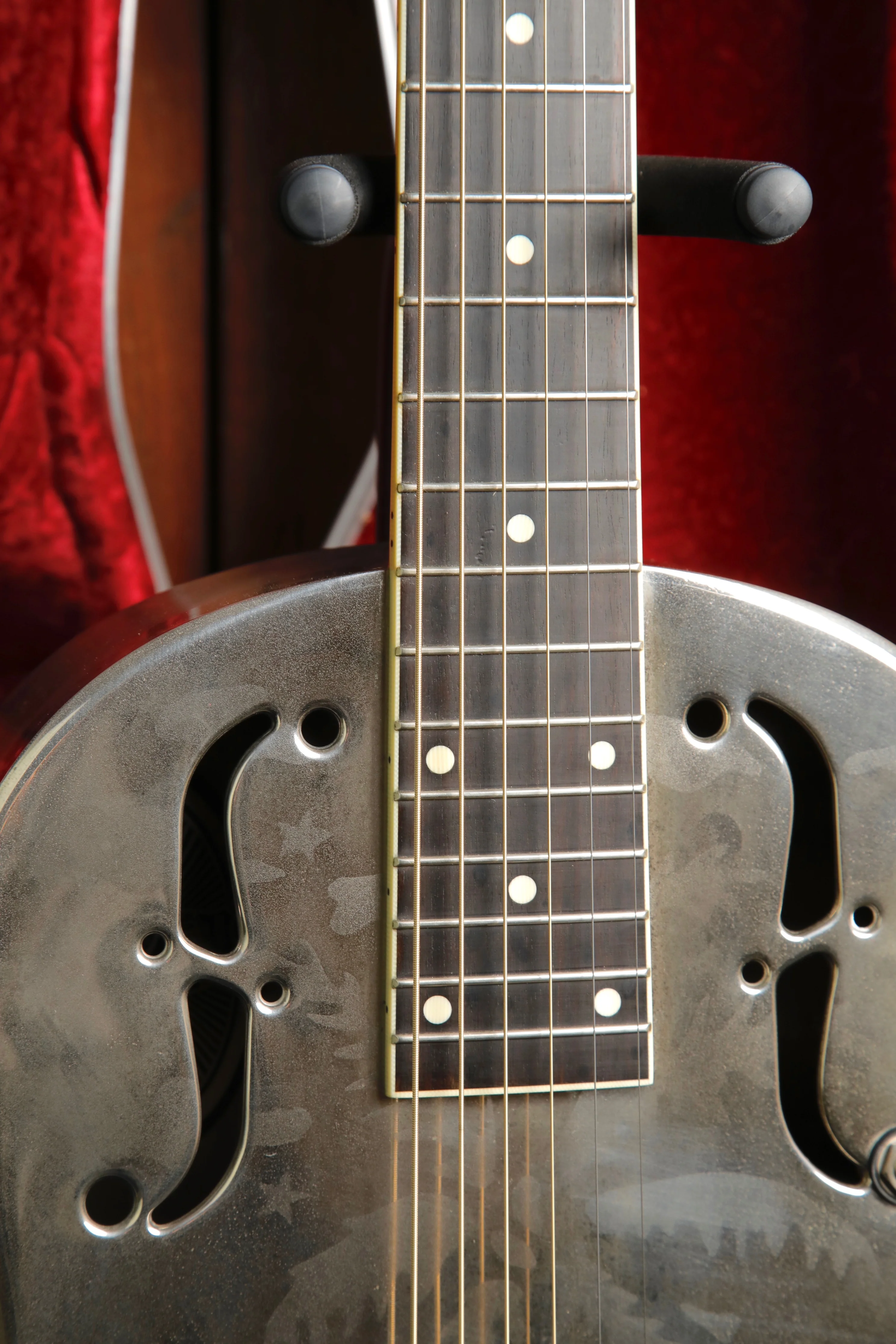 National Style O 12 Fret Single Cone Roundneck Acoustic-Electric Resonator Guitar 2000 Pre-Owned - Image 5