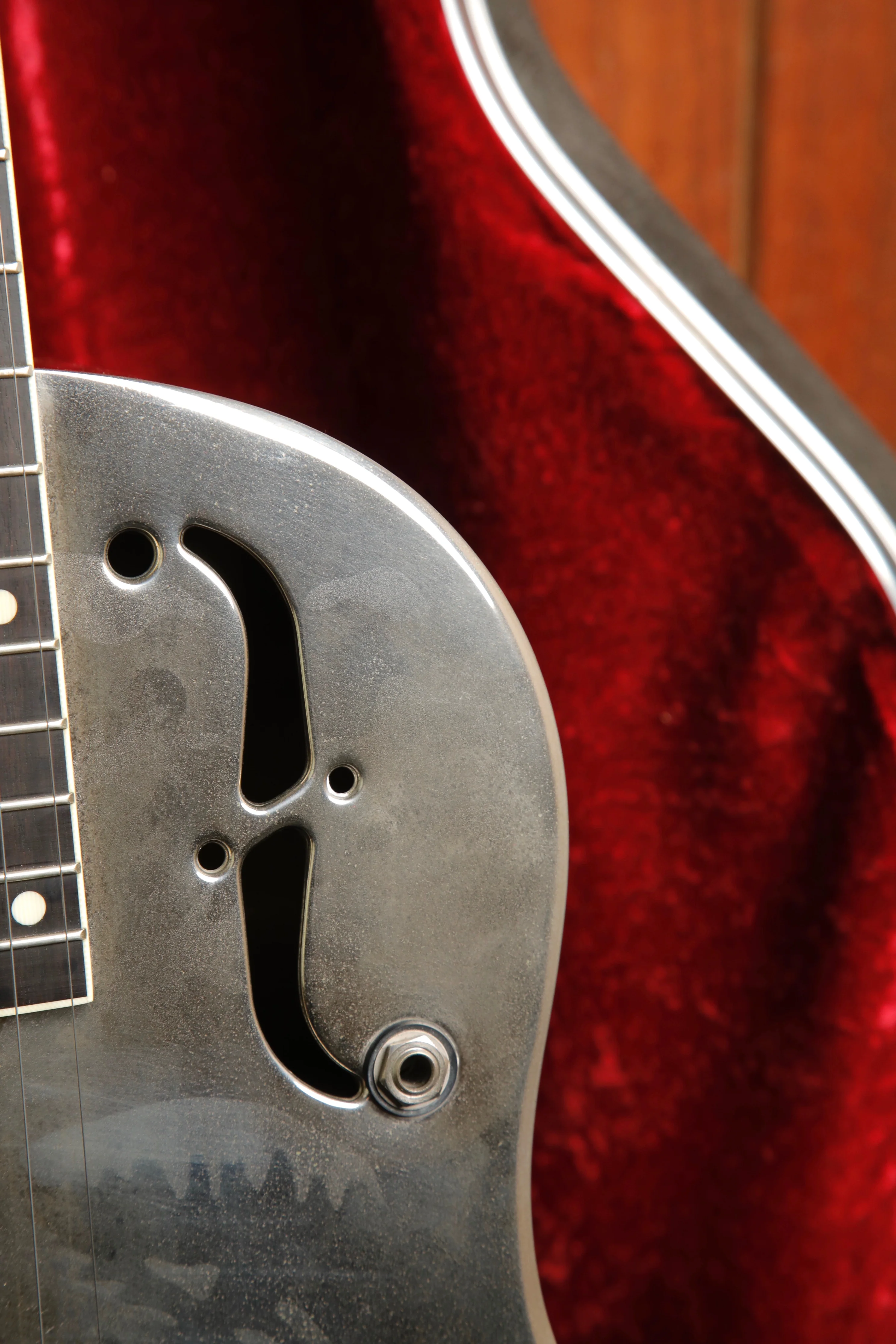National Style O 12 Fret Single Cone Roundneck Acoustic-Electric Resonator Guitar 2000 Pre-Owned - Image 7