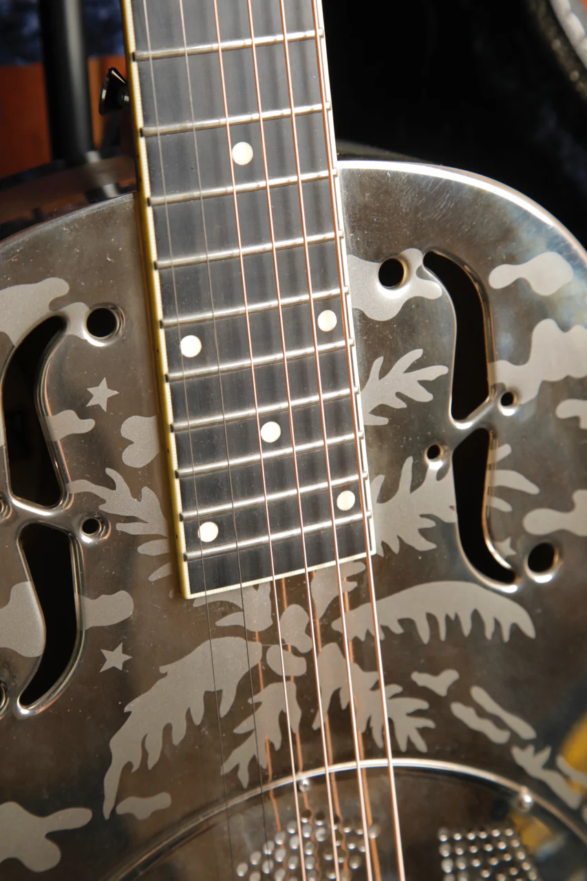 National Style O 12 Fret Single Cone Roundneck Left Handed Resonator Guitar 2008 Pre-Owned - Image 5