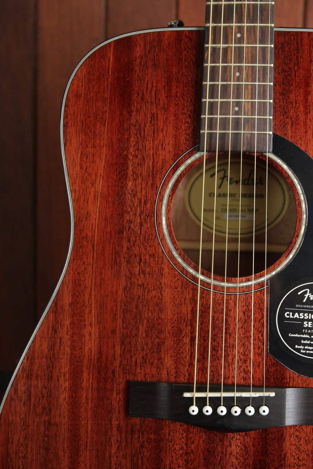 Fender CD-60S Dreadnought All Mahogany Acoustic Guitar - Image 5