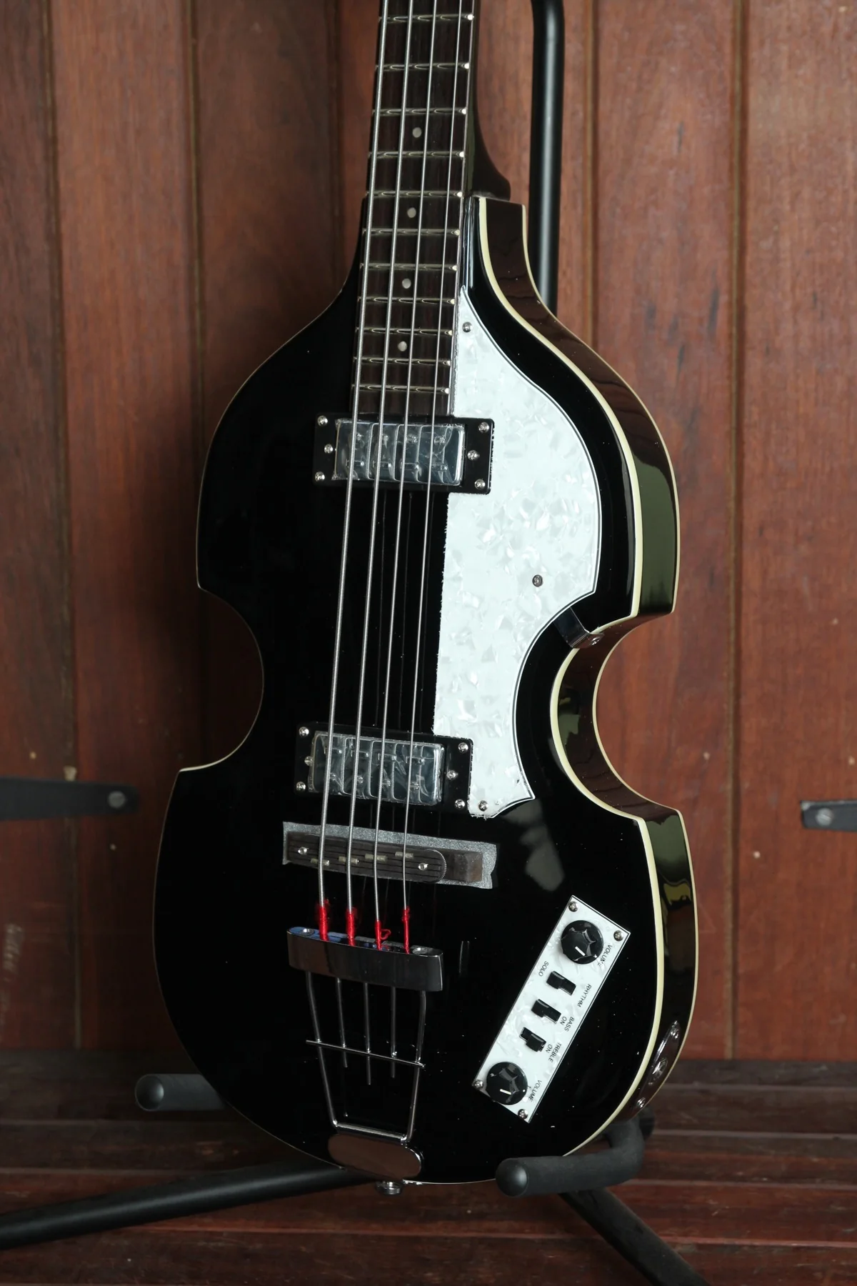 Hofner Ignition Series Violin Beatle Bass Black with Case - Image 4