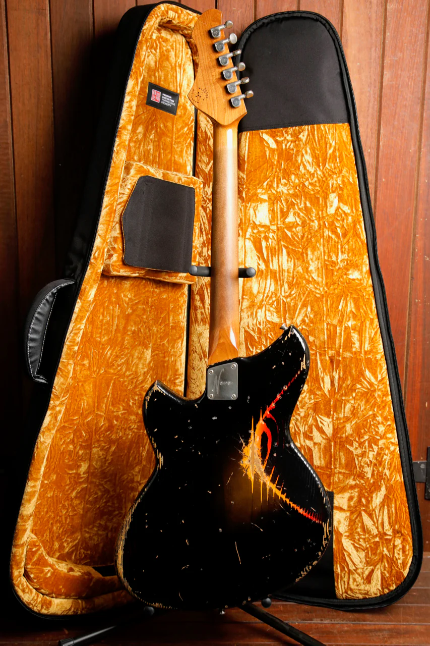 Novo Serus J Custom Bull Black over '64 3-Tone Burst Electric Guitar - Image 16