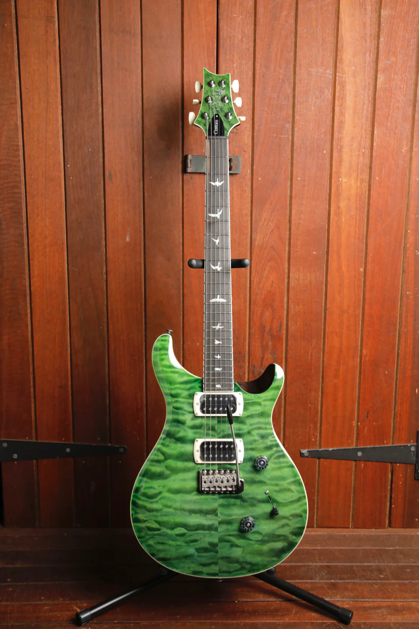 Paul Reed Smith PRS SE Custom 24 Quilt Teal Black Electric Guitar - Image 2