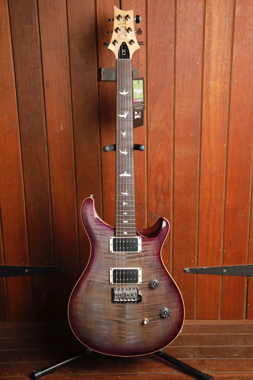 PRS CE24 Faded Grey Black Purple Burst Electric Guitar - Image 2