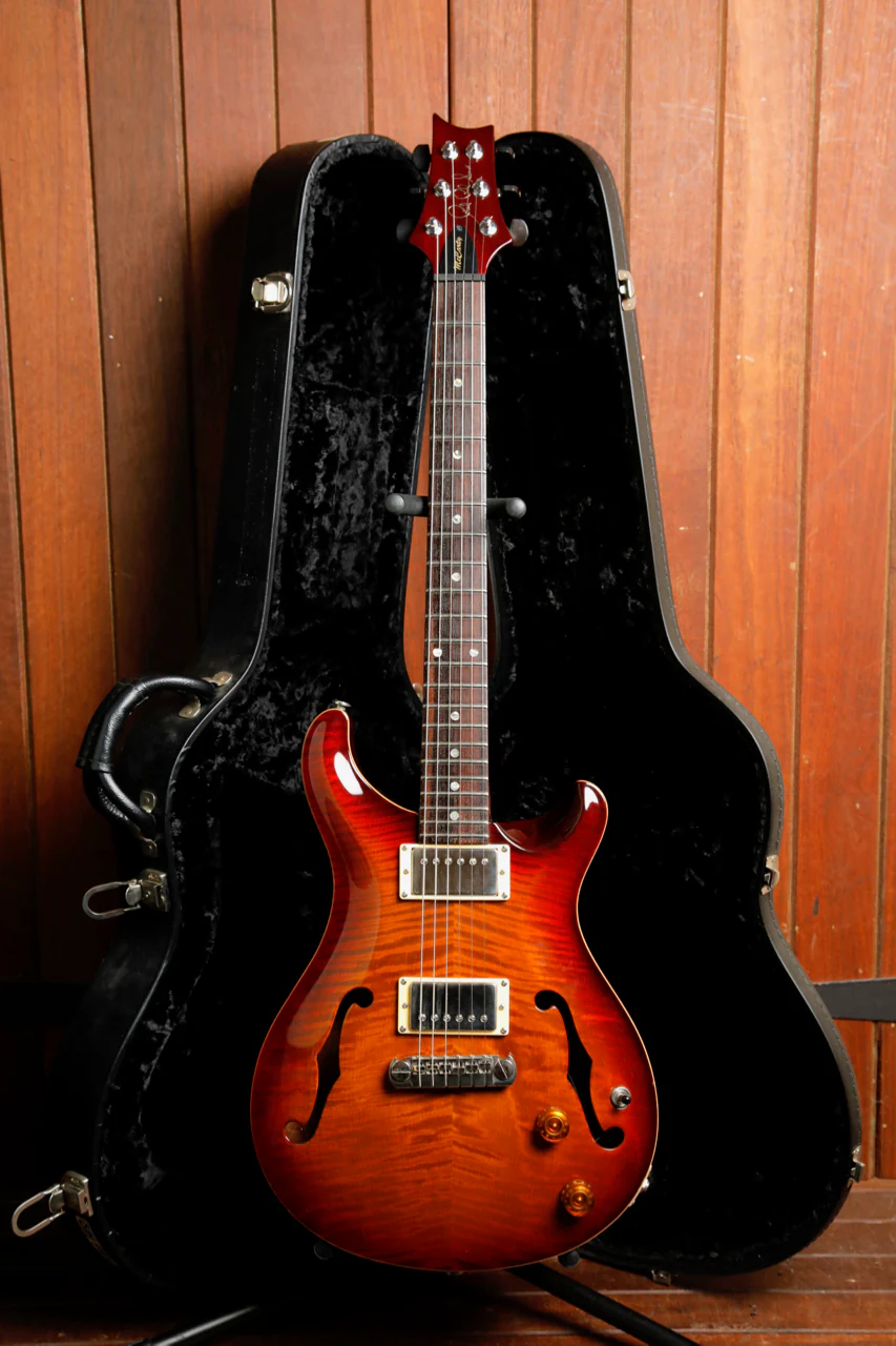 PRS McCarty Hollowbody Dark Cherry Sunburst Electric Guitar 1998 Pre-Owned - Image 2