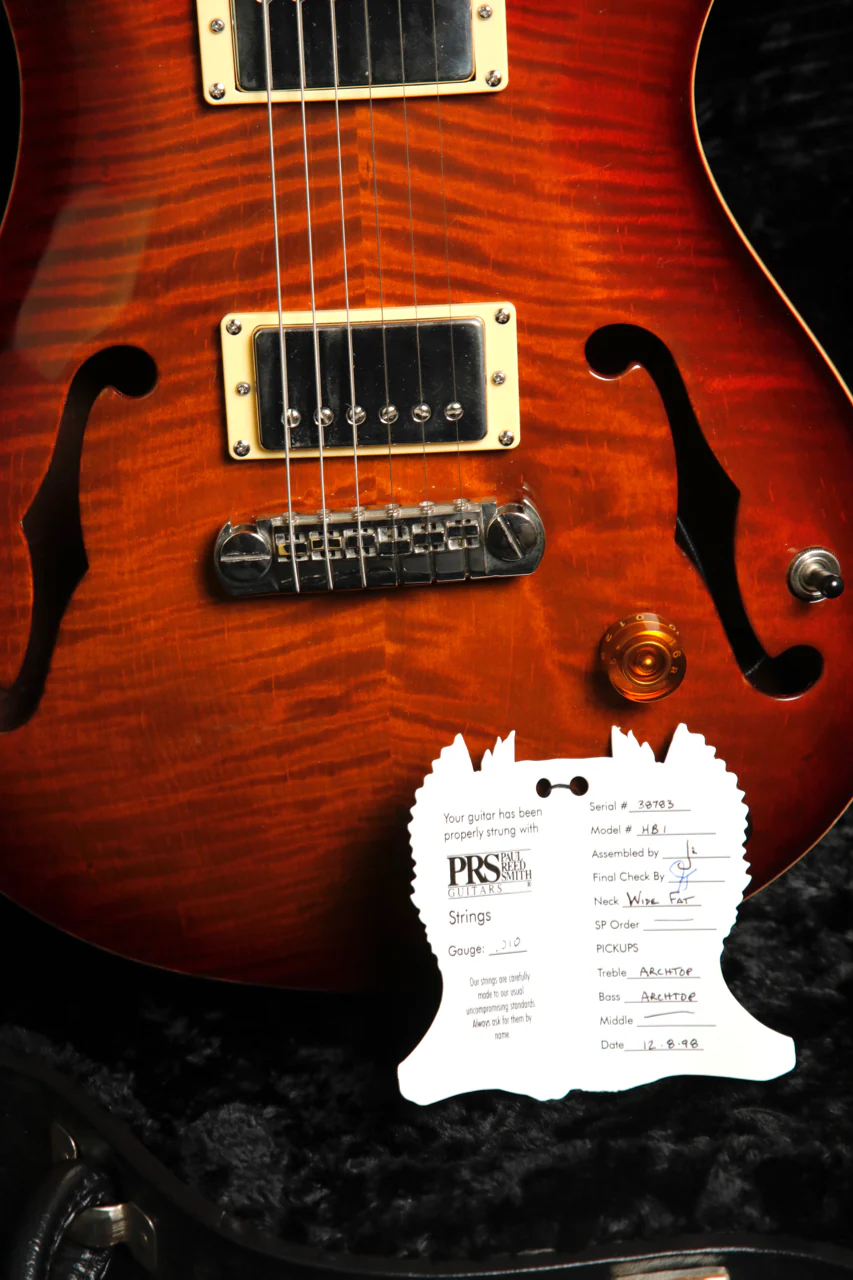 PRS McCarty Hollowbody Dark Cherry Sunburst Electric Guitar 1998 Pre-Owned - Image 21